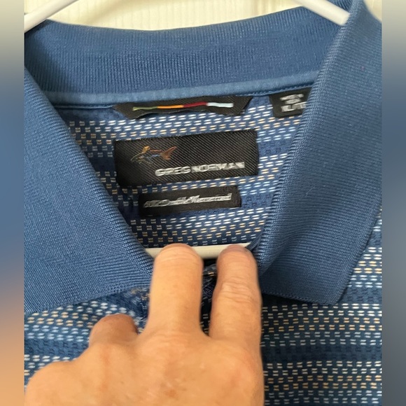 Men's Greg Norman Mercerized Cotton Golf Polo Shark Blue XL - Picture 12 of 15